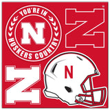 Fremont Die Nebraska Cornhuskers 4 Piece Magnet Kit Fan Gear NCAA Nebraska Cornhuskers