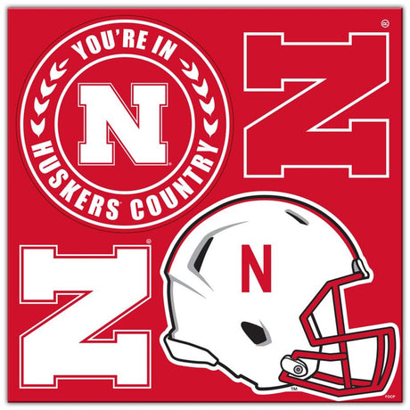 Fremont Die Nebraska Cornhuskers 4 Piece Magnet Kit Fan Gear NCAA Nebraska Cornhuskers