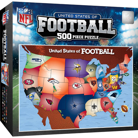 Masterpieces Puzzle Company NFL Football Map 500 Piece Puzzle Fan Gear NFL Teams/NFL;Types/Puzzles and Games/Puzzles & Games Misc.;NFL