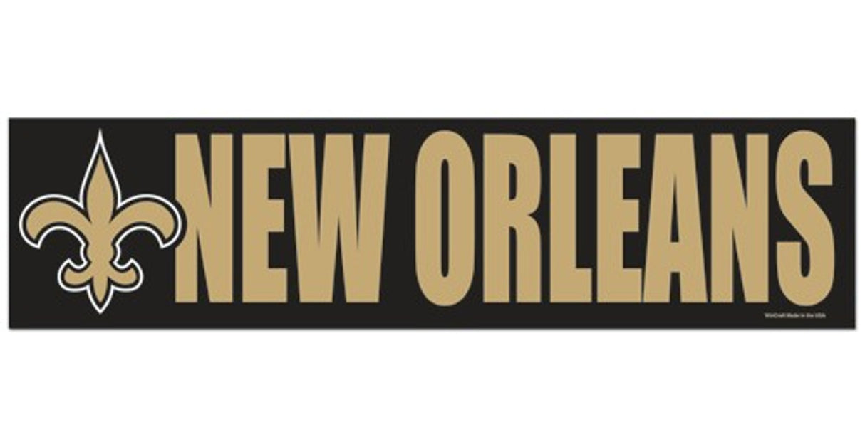 Wincraft New Orleans Saints Bumper Sticker Decal Fan Gear NFL New Orleans Saints
