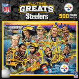Masterpieces Puzzle Company Pittsburgh Steelers All-Time Greats 500 Piece Puzzle Fan Gear NFL Pittsburgh Steelers