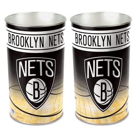 Wincraft Brooklyn Nets 15 Inch Wastebasket - Special Order Fan Gear NBA Brooklyn Nets