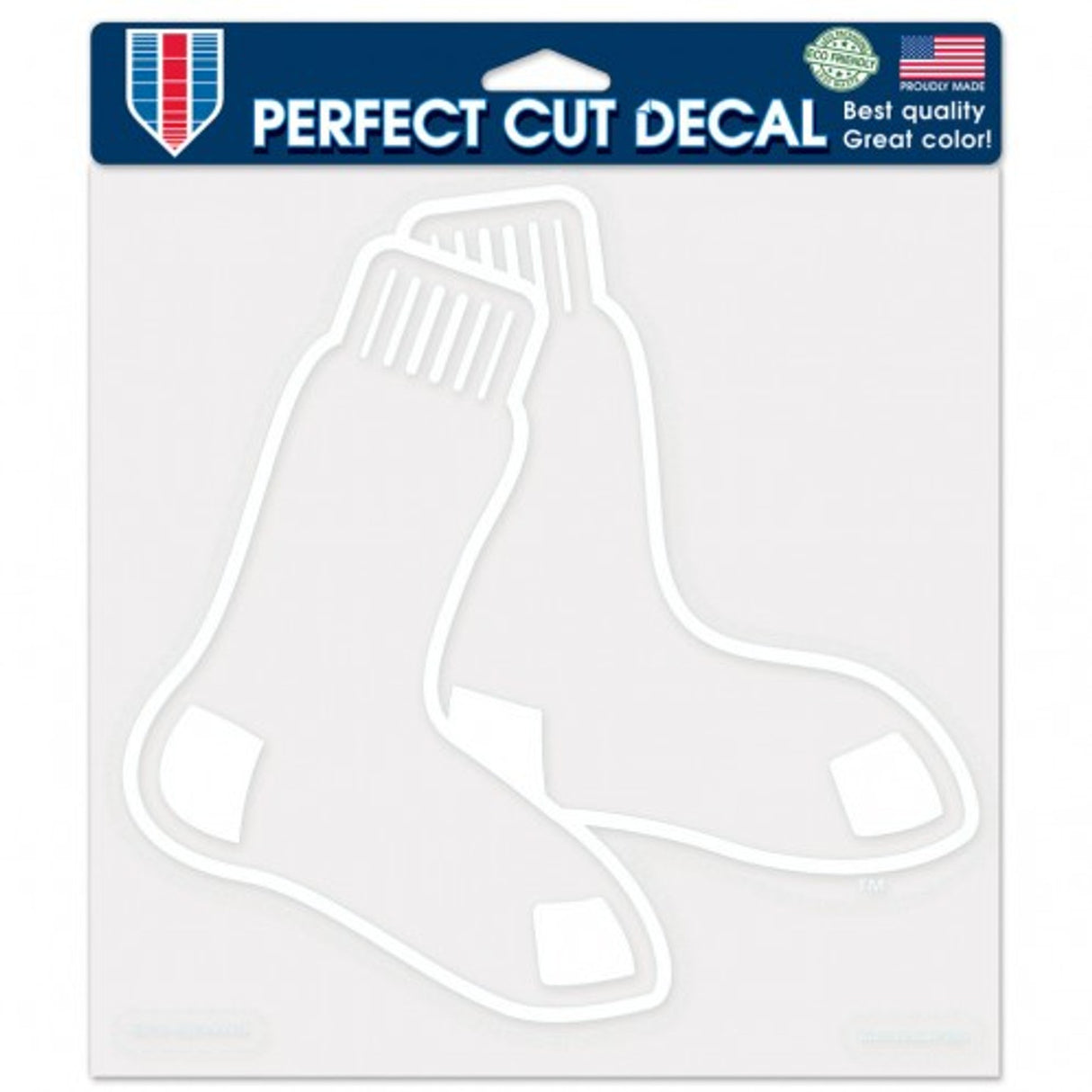 Wincraft Boston Red Sox White Die Cut Decal 8x8 Fan Gear MLB Boston Red Sox