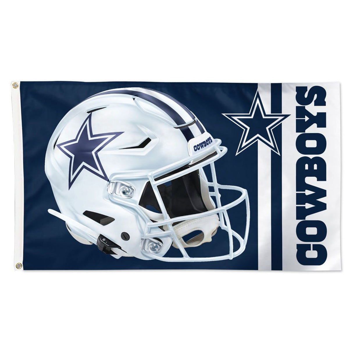 Wincraft Dallas Cowboys White Helmet Deluxe Style Flag 3x5 Fan Gear NFL Dallas Cowboys