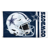 Wincraft Dallas Cowboys White Helmet Deluxe Style Flag 3x5 Fan Gear NFL Dallas Cowboys
