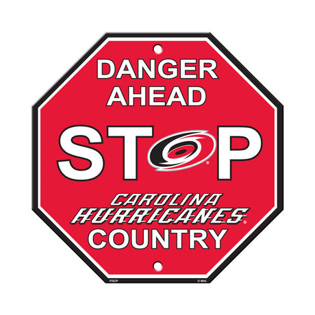 Fremont Die Carolina Hurricanes Plastic Stop Style Sign 12x12 Fan Gear NHL Carolina Hurricanes
