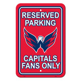 Fremont Die Washington Capitals Plastic Reserved Parking Style Sign 12x18 Fan Gear NHL Washington Capitals