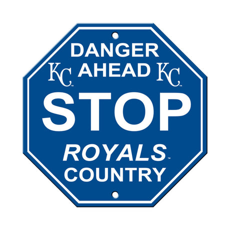Fremont Die Kansas City Royals Plastic Stop Style Sign 12x12 Fan Gear MLB Kansas City Royals