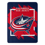 Northwest Company Columbus Blue Jackets Micro Raschel Dimensional Design Blanket 46x60 - Special Order Fan Gear NHL Columbus Blue Jackets