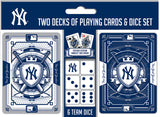 Masterpieces Puzzle Company New York Yankees Playing Cards and Dice Set Fan Gear MLB New York Yankees