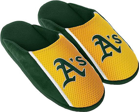 Forever Collectibles Oakland Athletics Men's Big Logo Slipper 1 Pair Size Medium Fan Gear MLB Oakland Athletics