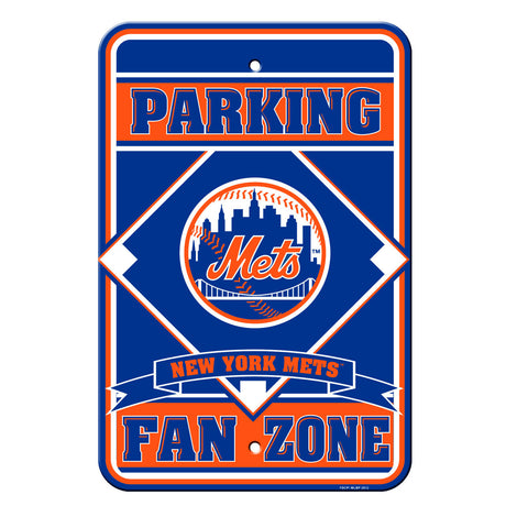 Fremont Die New York Mets Plastic Fan Zone Parking Style Sign 12x18 Fan Gear MLB New York Mets