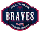 Fan Creations Atlanta Braves 12 Inch Homegating Tavern Wood Sign Fan Gear MLB Atlanta Braves