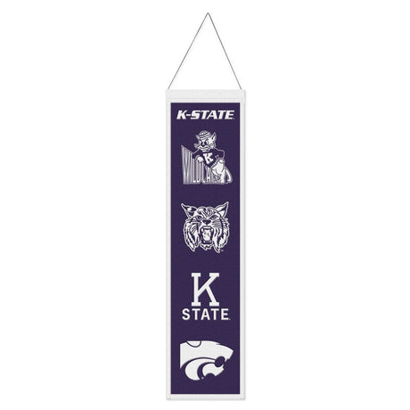 Wincraft Kansas State Wildcats Heritage Evolution Design Wool Banner 8x32 - Special Order Fan Gear NCAA Kansas State Wildcats