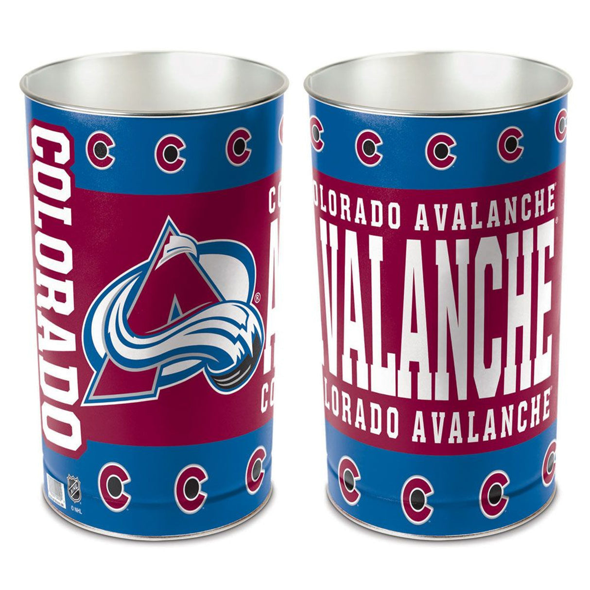 Wincraft Colorado Avalanche 15 Inch Wastebasket - Special Order Fan Gear NHL Colorado Avalanche