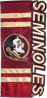 EVERGREEN Florida State Seminoles Applique Sculpted Garden Style Flag Fan Gear NCAA Florida State Seminoles