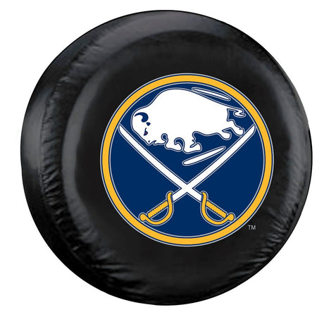 Fremont Die Buffalo Sabres Black Crossed Sabres Design Standard Size Tire Cover Fan Gear NHL Buffalo Sabres
