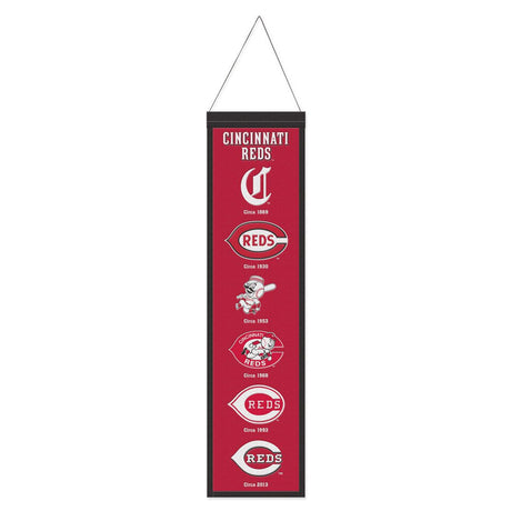 Wincraft Cincinnati Reds Heritage Evolution Design Wool Banner 8x32 Fan Gear MLB Cincinnati Reds