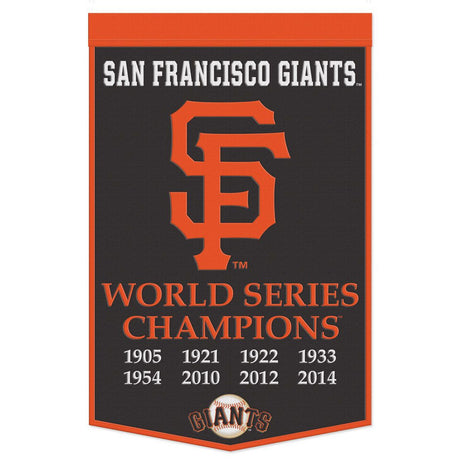 Wincraft San Francisco Giants Dynasty Champ Design Wool Banner 24x38 Fan Gear MLB San Francisco Giants