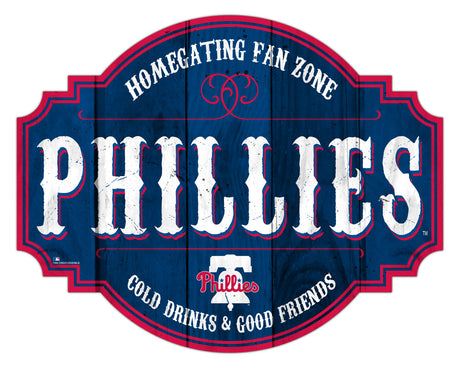 Fan Creations Philadelphia Phillies 12 Inch Homegating Tavern Wood Sign Fan Gear MLB Philadelphia Phillies