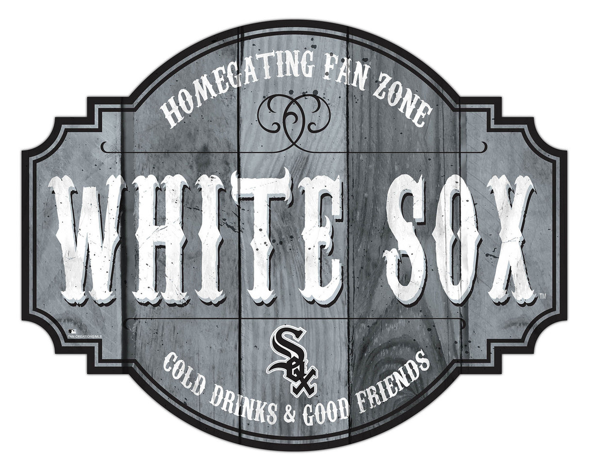 Fan Creations Chicago White Sox 12 Inch Homegating Tavern Wood Sign - Special Order Fan Gear MLB Chicago White Sox