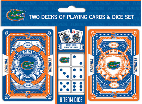 Masterpieces Puzzle Company Florida Gators Playing Cards and Dice Set Fan Gear NCAA Florida Gators