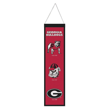 Wincraft Georgia Bulldogs Heritage Evolution Design Wool Banner 8x32 Fan Gear NCAA Georgia Bulldogs