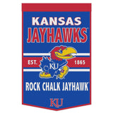 Wincraft Kansas Jayhawks Dynasty Slogan Design Wool Banner 24x38 - Special Order Fan Gear NCAA Kansas Jayhawks