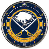 Wincraft Buffalo Sabres Chrome Round Wall Clock Fan Gear NHL Buffalo Sabres
