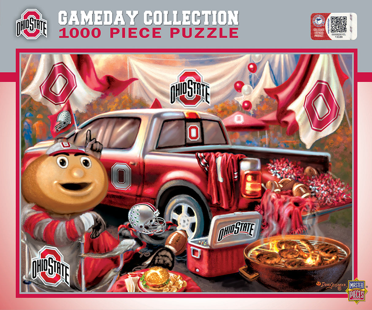 Masterpieces Puzzle Company Ohio State Buckeyes Gameday Design 1000 Piece Puzzle Fan Gear NCAA Ohio State Buckeyes