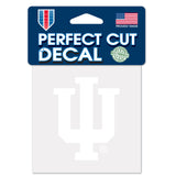 Wincraft Indiana Hoosiers White Perfect Cut Decal 4x4 Fan Gear NCAA Indiana Hoosiers