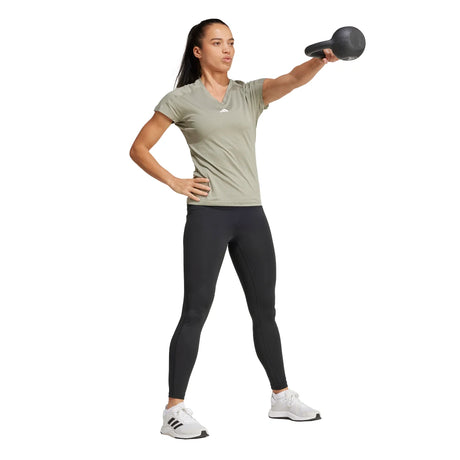 adidas Women's Aeroready Train Essentials Minimal Branding V-Neck T-Shirt Womens Apparel Shirts & Tops