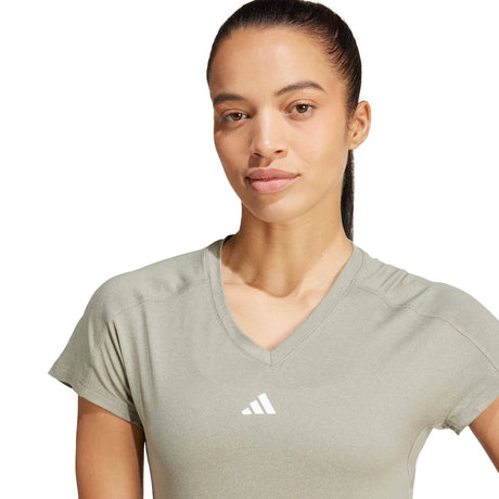 adidas Women's Aeroready Train Essentials Minimal Branding V-Neck T-Shirt Womens Apparel Shirts & Tops