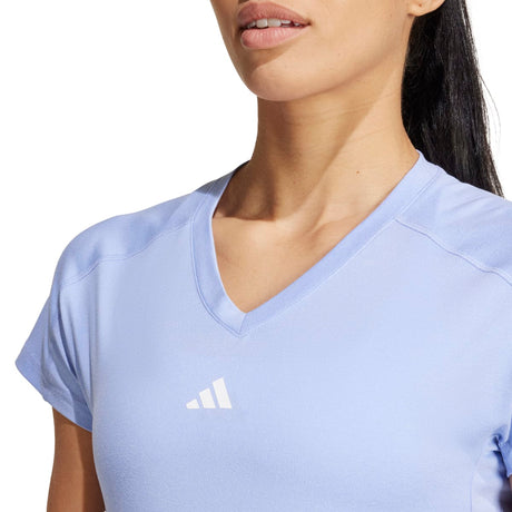 adidas Women's Aeroready Train Essentials Minimal Branding V-Neck T-Shirt Womens Apparel Shirts & Tops