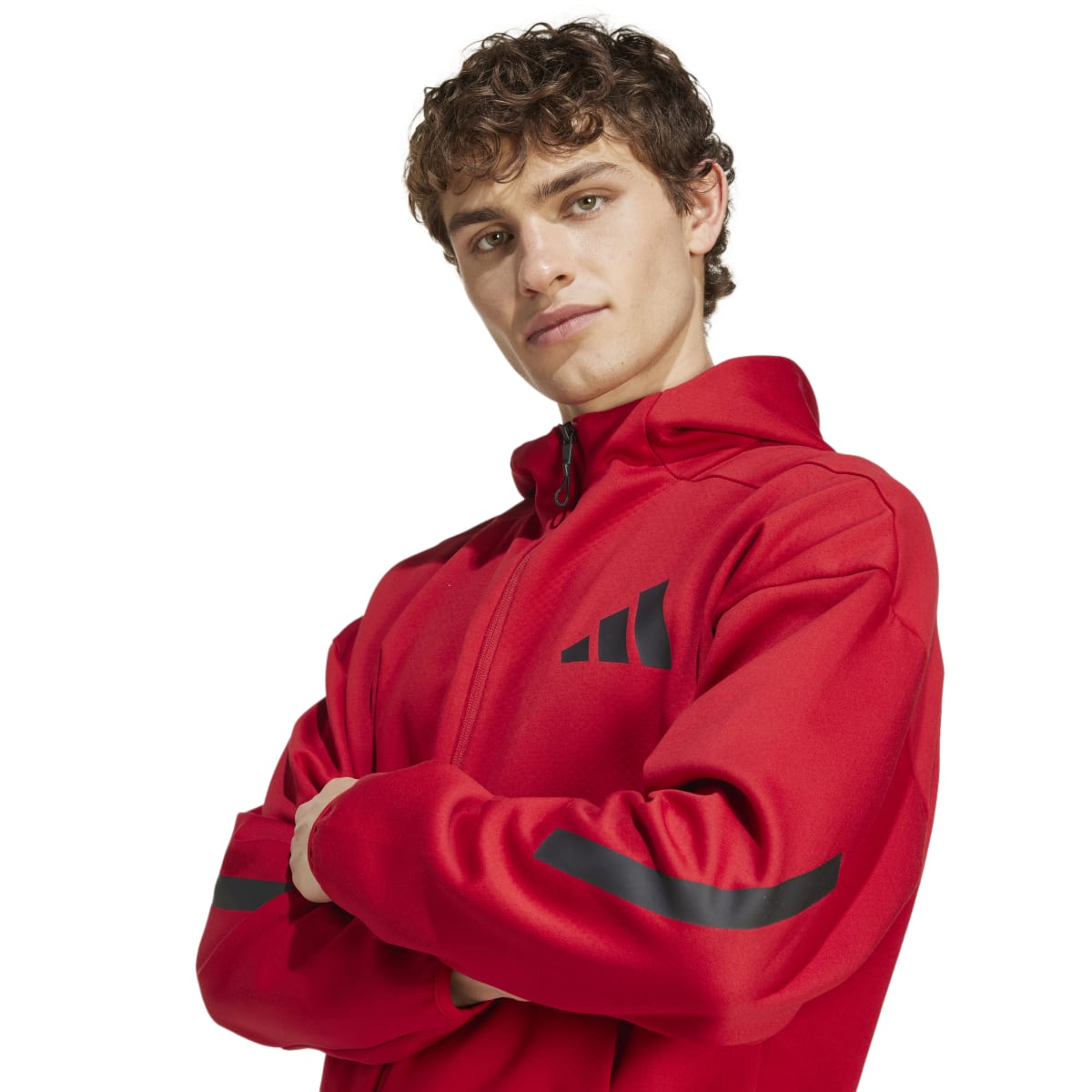 adidas Men's Z.N.E. Full-Zip Hooded Track Jacket Mens Apparel Jackets & Vests