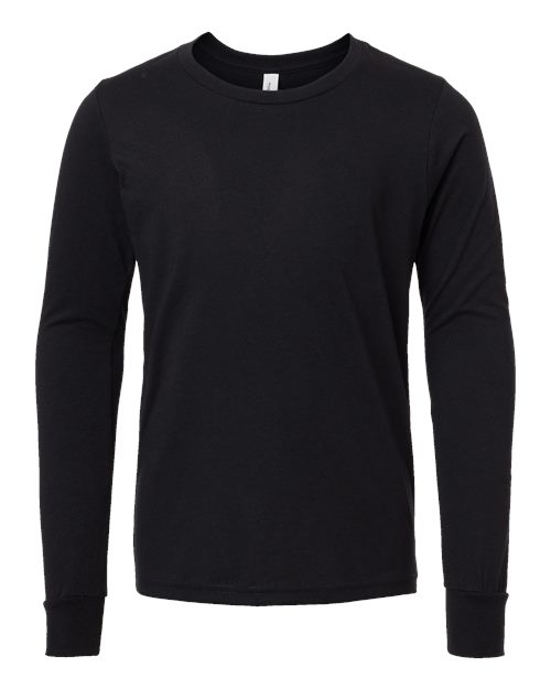 BELLA + CANVAS Youth Heather CVC Long Sleeve Tee Youth Apparel Shirts & Tops