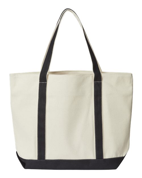 Liberty Bags XL Zippered Cotton Canvas Resort Tote Bags