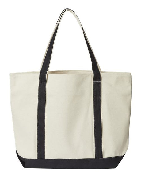 Liberty Bags XL Zippered Cotton Canvas Resort Tote Bags