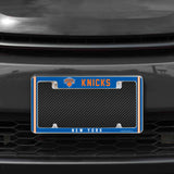 Rico Industries NBA  New York Knicks Classic 12" x 6" Chrome License Plate Frame-1
