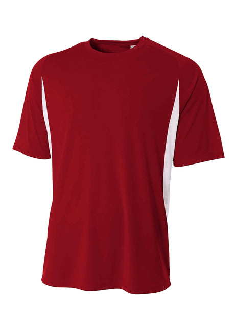 A4 Men's Cooling Performance Color Block Tee Mens
