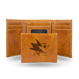 NHL San Jose Sharks Laser Engraved Trifold Fan Gear NHL San Jose Sharks
