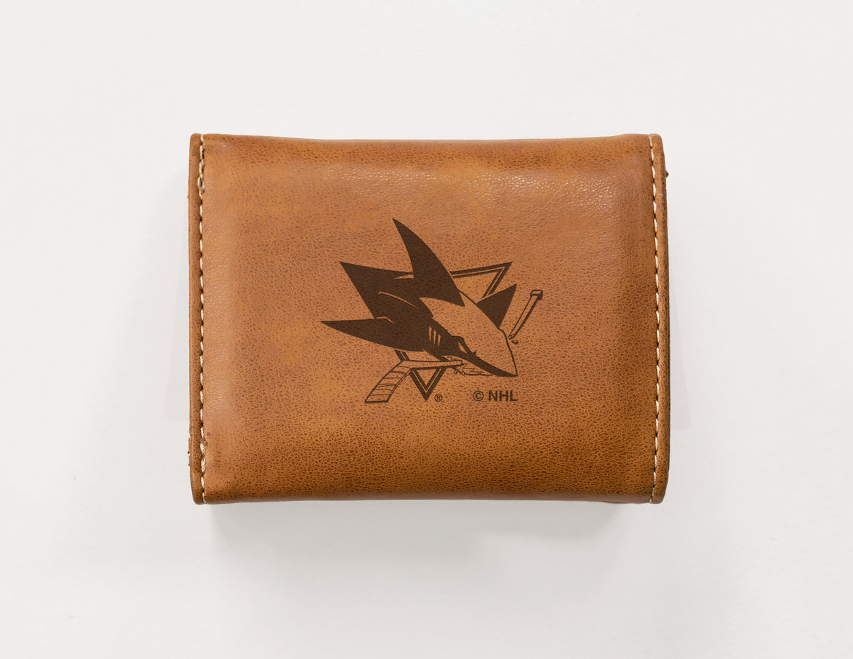NHL San Jose Sharks Laser Engraved Trifold Fan Gear NHL San Jose Sharks