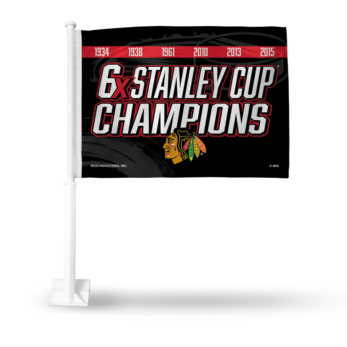 NHL Chicago Blackhawks Car Flag Fan Gear NHL Chicago Blackhawks