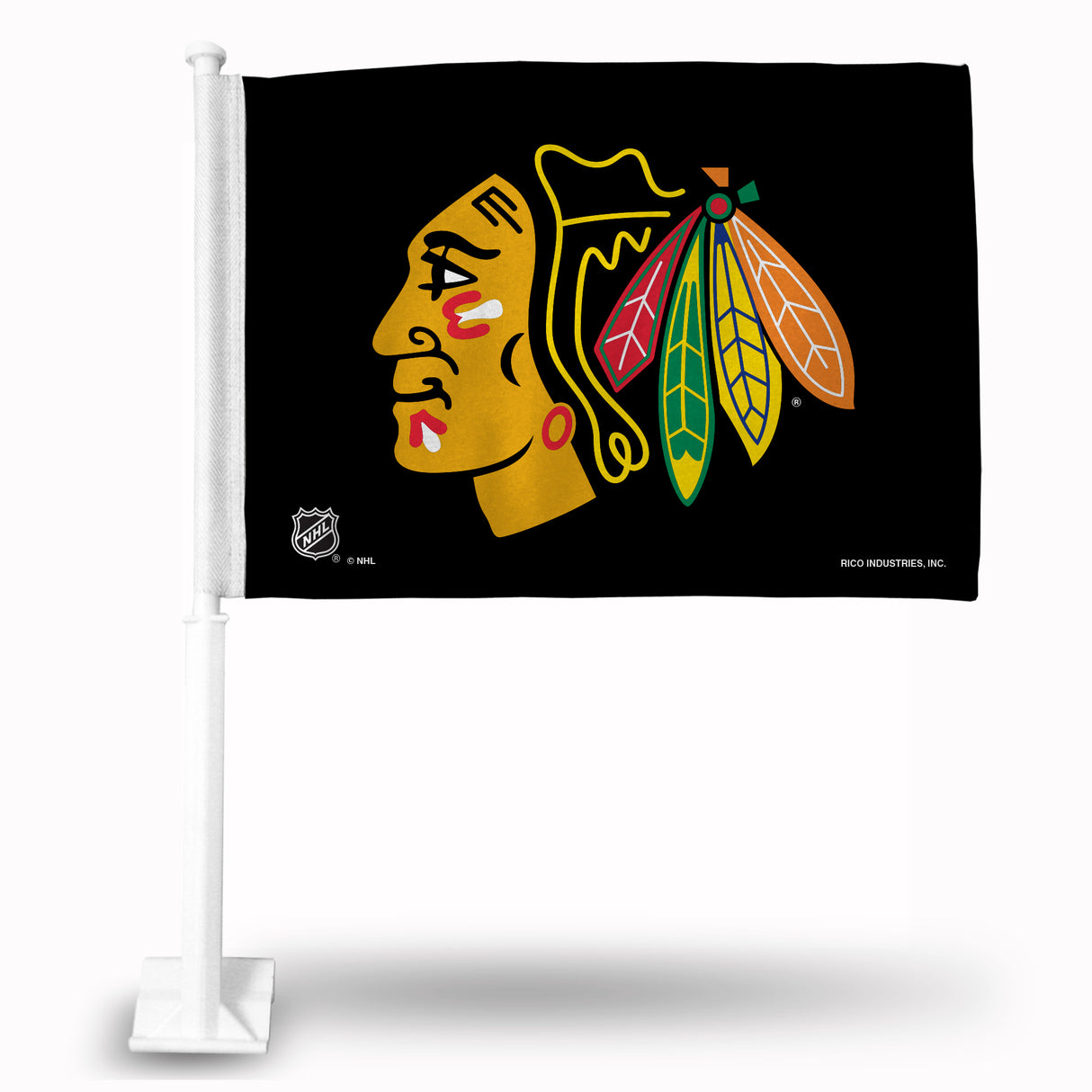 NHL Chicago Blackhawks Car Flag Fan Gear NHL Chicago Blackhawks