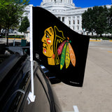 NHL Chicago Blackhawks Car Flag Fan Gear NHL Chicago Blackhawks
