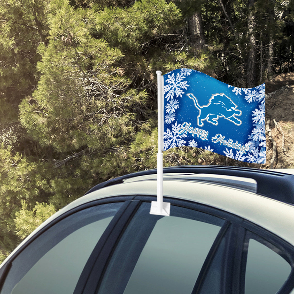 NFL Detroit Lions Car Flag