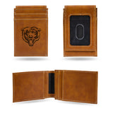 NFL Chicago Bears Laser Engraved Front Pocket Wallet Fan Gear NFL Chicago Bears