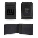 NFL New York Giants Laser Engraved Front Pocket Wallet Fan Gear NFL New York Giants
