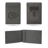 NFL Kansas City Chiefs Laser Engraved Front Pocket Wallet Fan Gear NFL Kansas City Chiefs