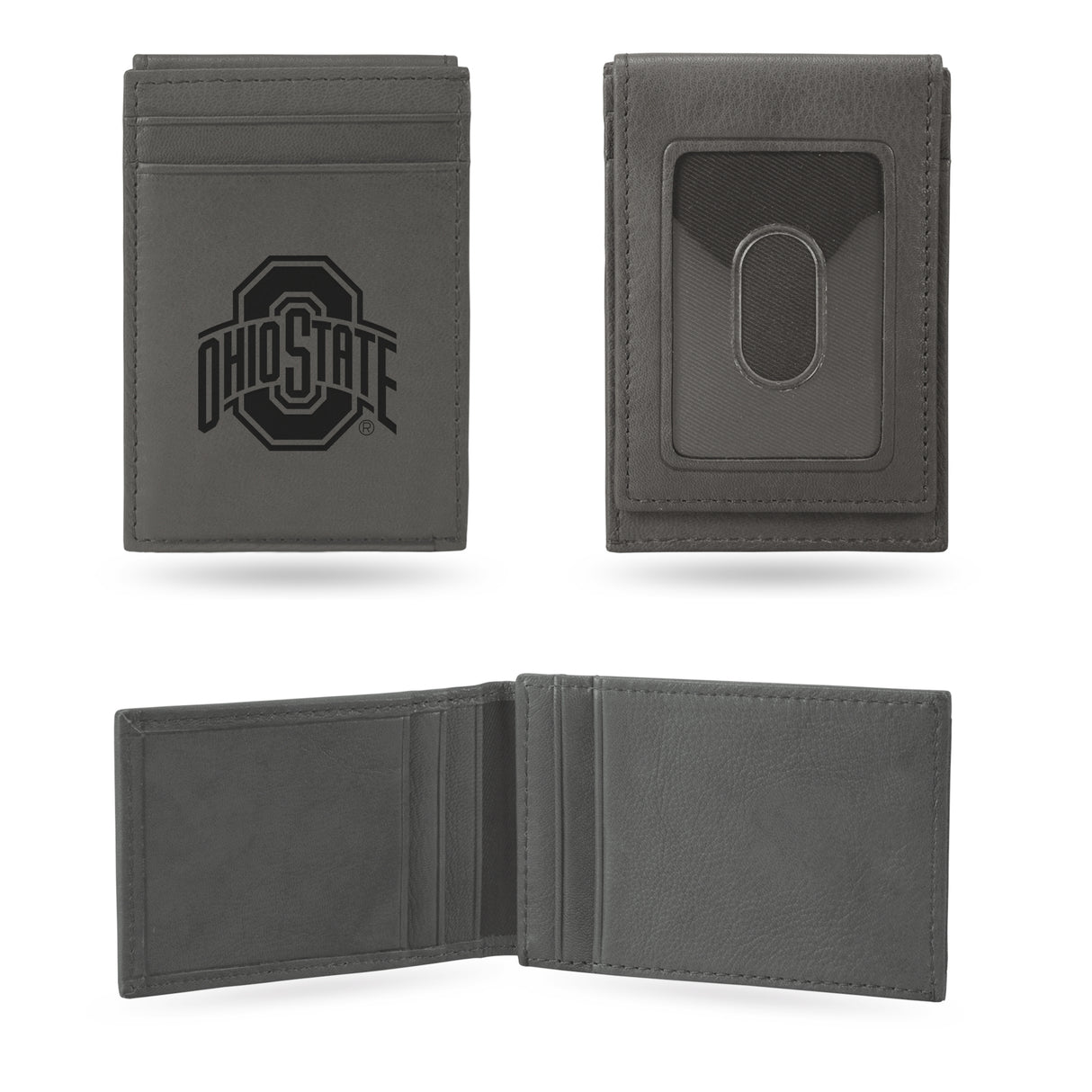 NCAA Ohio State Buckeyes Laser Engraved Front Pocket Wallet Fan Gear NCAA Ohio State Buckeyes